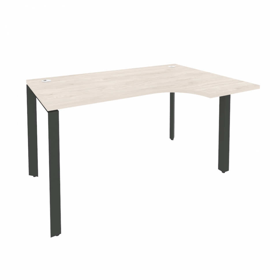Onix Стол эргономичный правый на П-образном м/к O.MP-SA-2 (R) Денвер Светлый/Металл Антрацит 1380*98