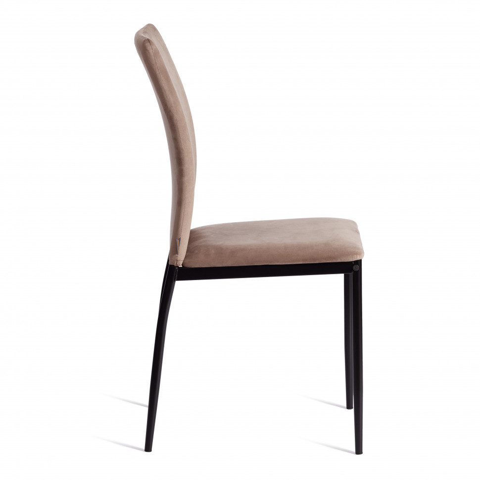 Стул CAPRI (mod. BC565-DC) металл, флок, 43 х 53 х 92 см, Beige (бежевый) HLR8 / черный