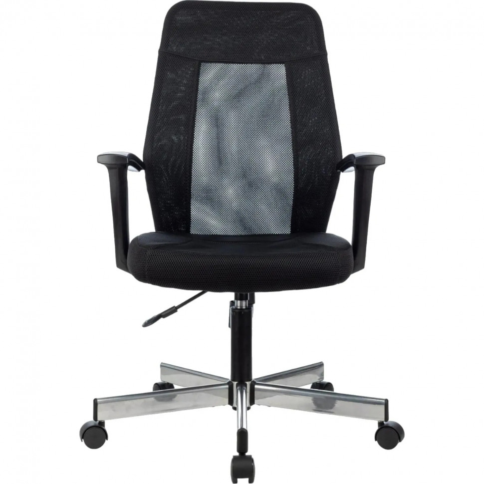 Кресло VB_EChair 225 DSL черный сетка/ткань хром