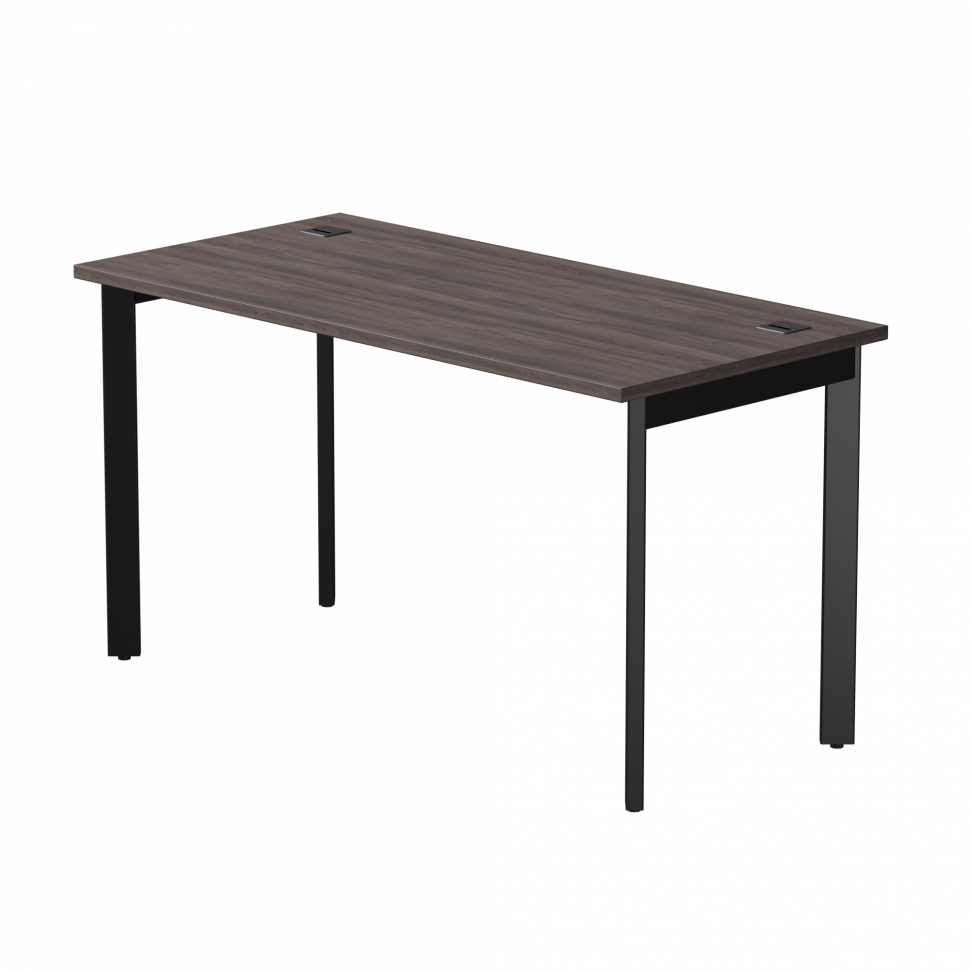 Стол прямой Everprof EVO (ЭВО) на металлокаркасе 1380х670х755 мм опоры 45гр Дуб Пасадена/Черный