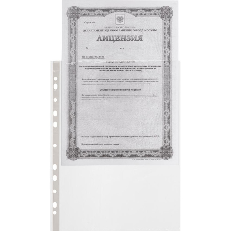 Файл-вкладыш А4 Attache Economy,Стандарт ,100шт./уп.с перф.,Россия