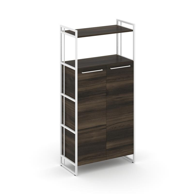 Rift Шкаф 4 ниши широкий RF.SS-43 Дуб Мали/Металл Белый/Белый Ручки 798*396*1648