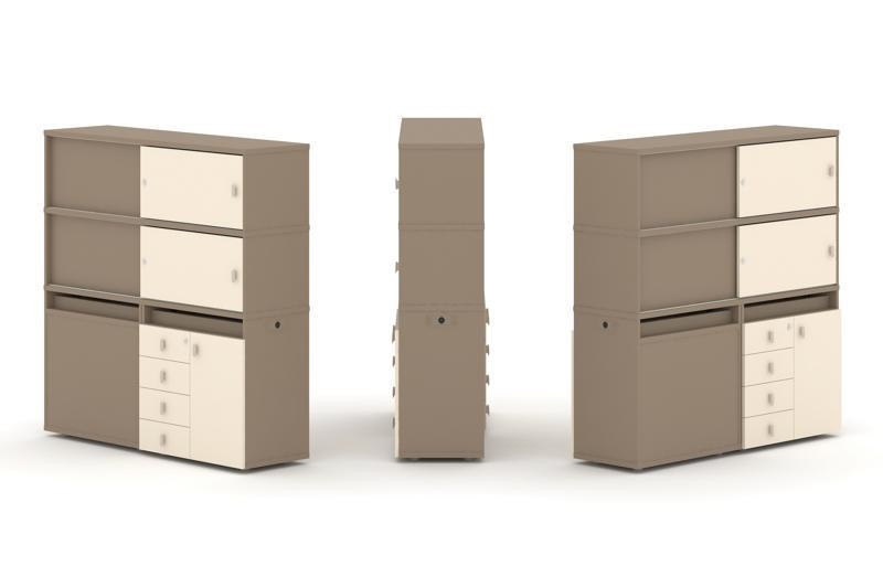 Estetica Набор №24. Тумба двойная+высокая надставка ES.NB.2V-24 Латте/Сатин 1500*410*1520 Estetica Набор №24. Тумба двойная+высокая надставка ES.NB.2V-24 Латте/Сатин 1500*410*1520