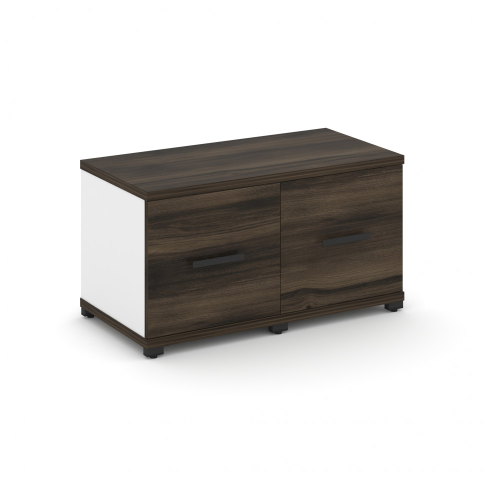 Concept Шкаф 2 узкие секции, 1 ниша CN.STU-123 B Дуб Мали/Белый Бриллиант/Металл Черный 836*420*450