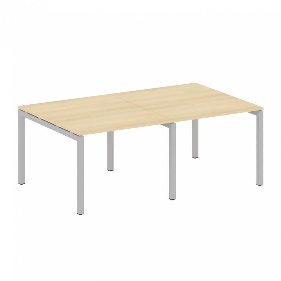 Metal System Quattro Переговорный стол (2 столешницы) на П-образном м/к 50БП.ПРГ-2.1 Акация Лорка/Ме