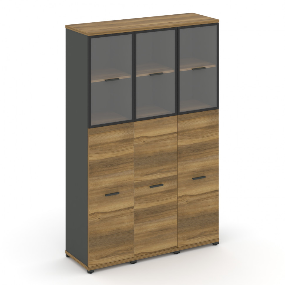 Concept Шкаф 3 узкие секции, 5 ниш CN.STU-535 RPB A Сандал Янтарный/Антрацит/Металл Антрацит/Прозрач Concept Шкаф 3 узкие секции, 5 ниш CN.STU-535 RPB A Сандал Янтарный/Антрацит/Металл Антрацит/Прозрач