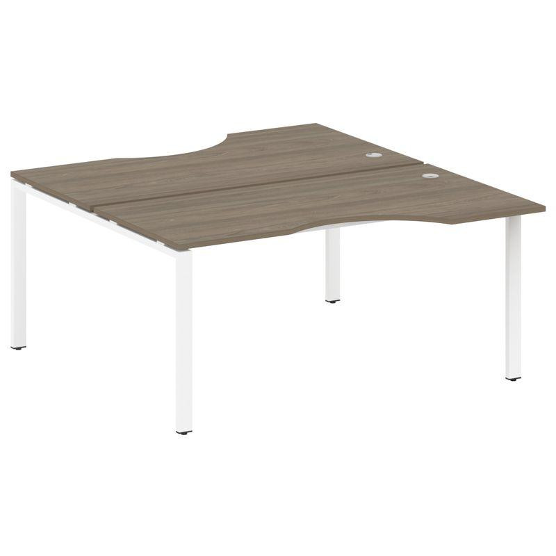 Metal System Рабочая станция криволинейная на П-образном м/к БП.РАС-СА-2.1 Вяз Благородный/Металл Бе