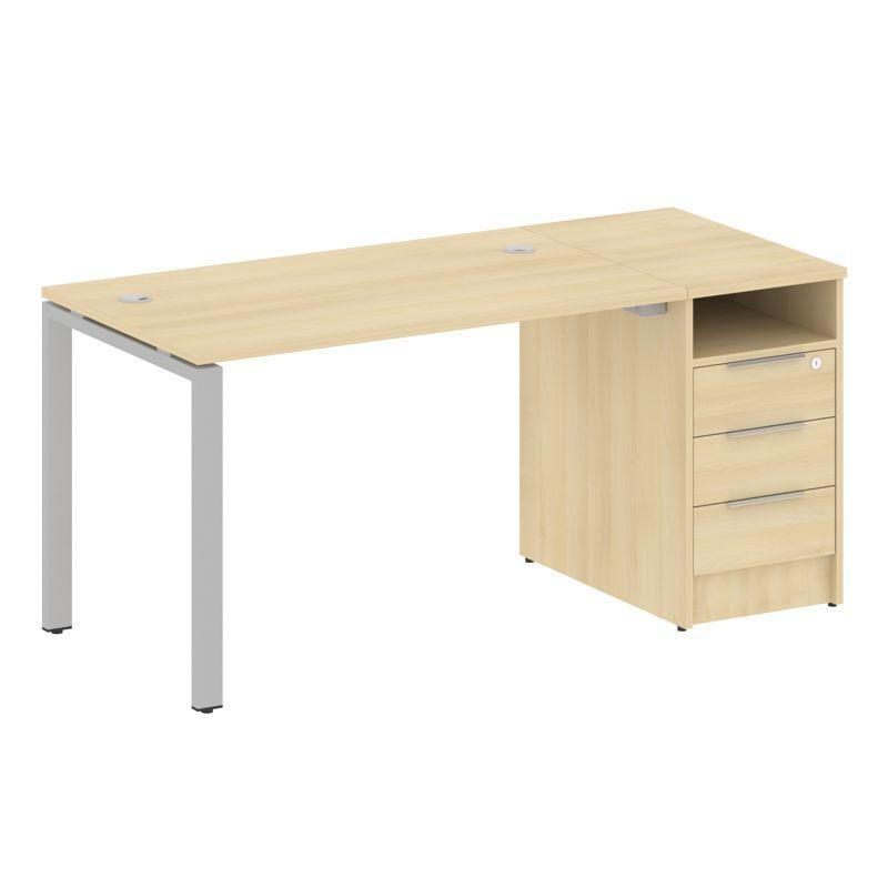 Metal System Рабочая станция с тумбой на П-образном м/к БП.РС-СТП-1.2 Акация Лорка/Металл Серый 1612 Metal System Рабочая станция с тумбой на П-образном м/к БП.РС-СТП-1.2 Акация Лорка/Металл Серый 1612