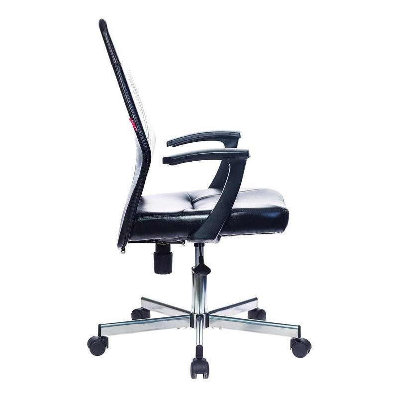 Кресло VB_EChair-224 DSL PPU к/з черный, хром