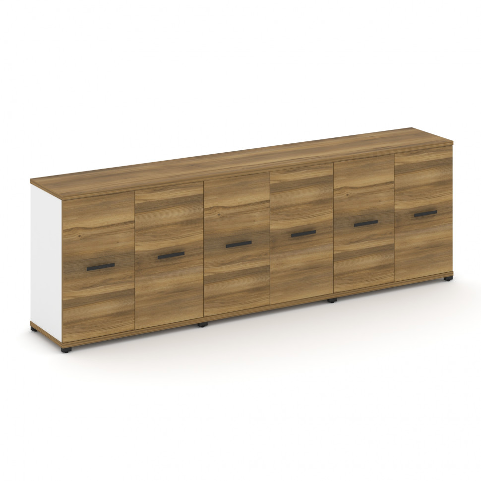 Concept Шкаф 3 широкие секции, 2 ниши CN.STS-233 B Сандал Янтарный/Белый Бриллиант/Металл Черный 250