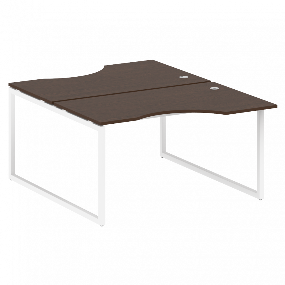 Metal System Quattro Рабочая станция криволинейная на О-образном м/к 40БО.РАС-СА-2.2 Венге Цаво/Мета