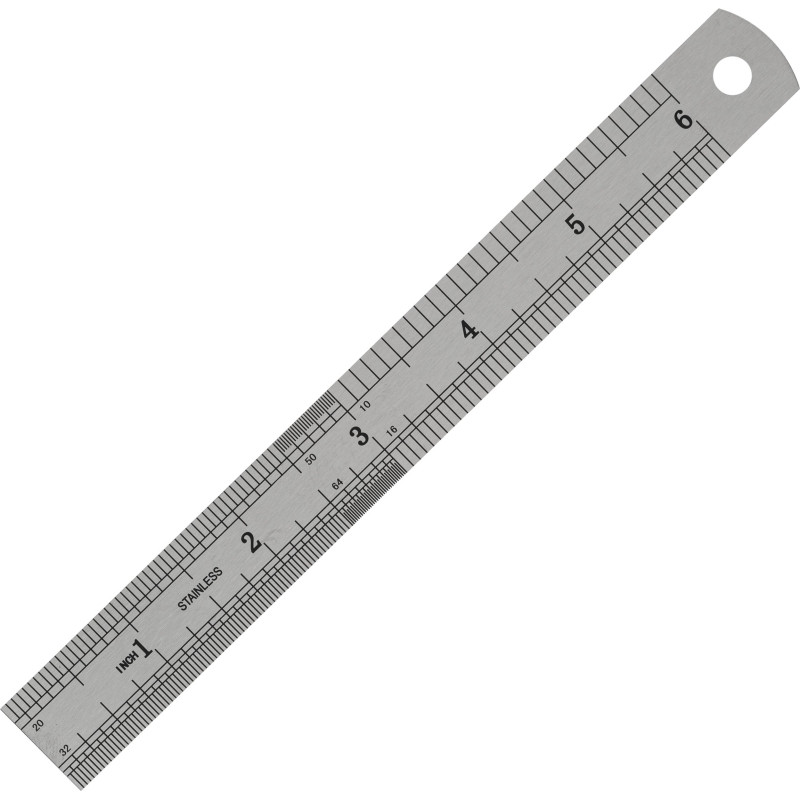 Линейка металлическая 15 см Attache