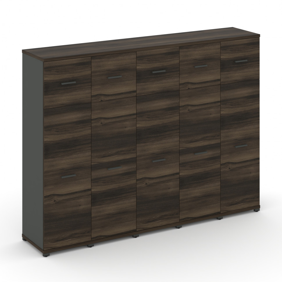 Concept Шкаф 5 узких секций, 4 ниши CN.STU-454 A Дуб Мали/Антрацит/Металл Антрацит 2084*420*1554