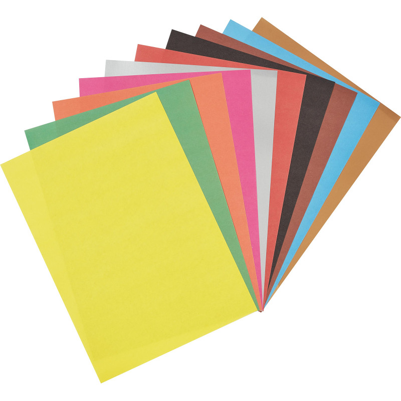 Бумага цветная №1School 10л.10цв.А4 офсет (золото+сереб) Отличник