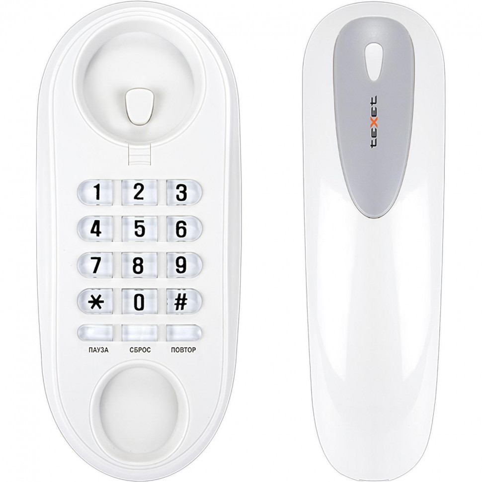 Телефон проводной teXet TX-236 светло-серый