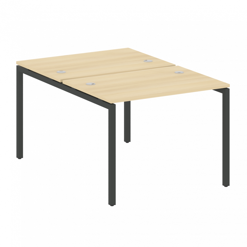 Metal System Quattro Рабочая станция на П-образном м/к 40БП.РАС-СП-2.1 Акация Лорка/Металл Антрацит