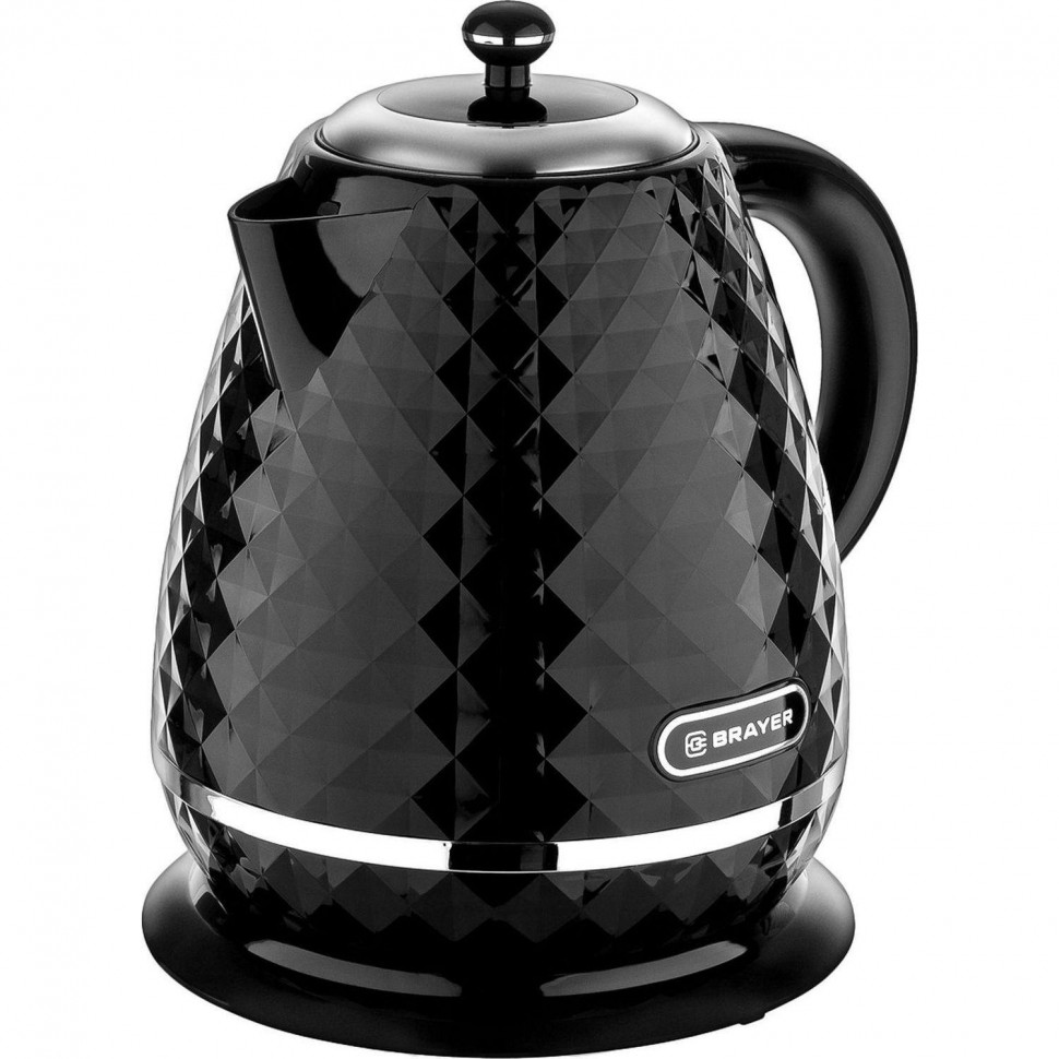 Чайник электрический BRAYER BR1008BK, 2200 Вт, 1,7 л, Strix, автоотключ