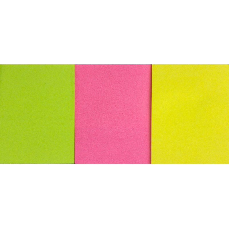 Стикеры Attache Economy с клеев.краем 38x51 мм, 100л в блоке, неон 12 бл