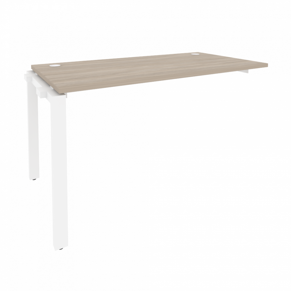 Onix Наборный элемент рабочей станции на П-образном м/к O.MP-1.NRS-3.7 Дуб Аттик/Металл Белый 1380*7