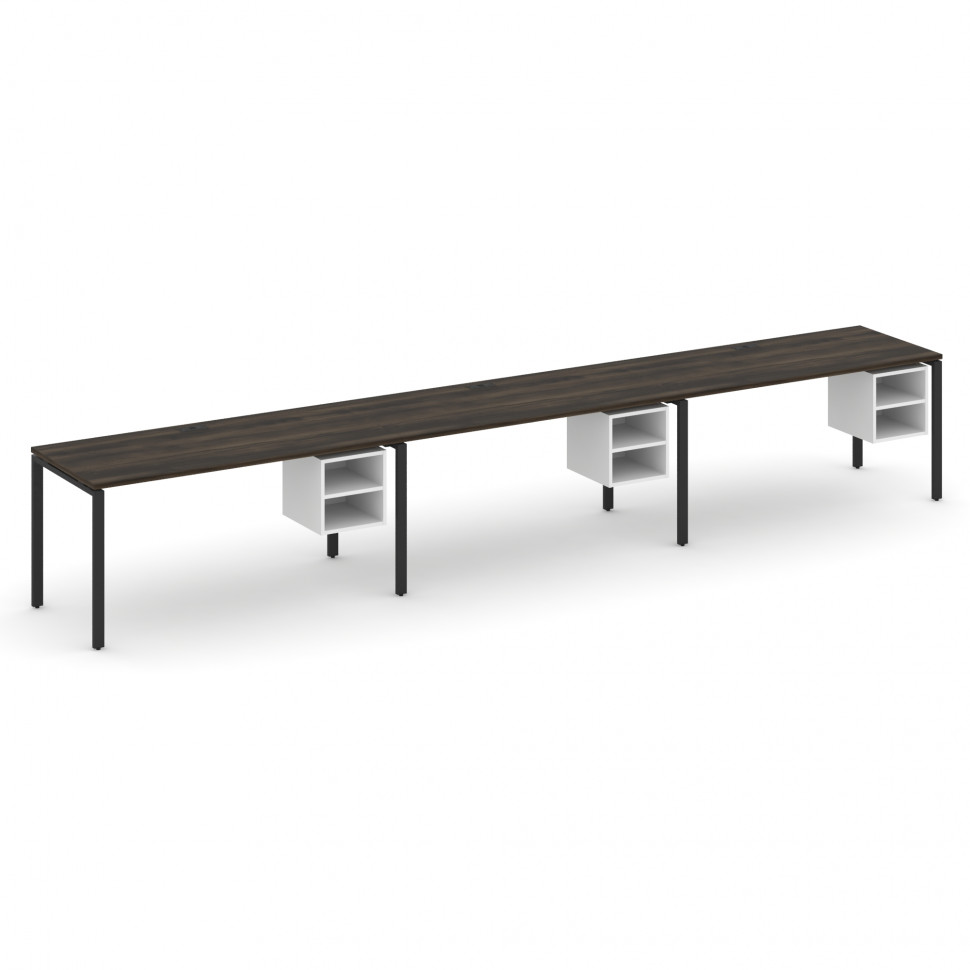 Concept Рабочая станция односторонняя с подвес. тумбами 3 места CN.ORS-128 Дуб Мали/Белый Бриллиант/