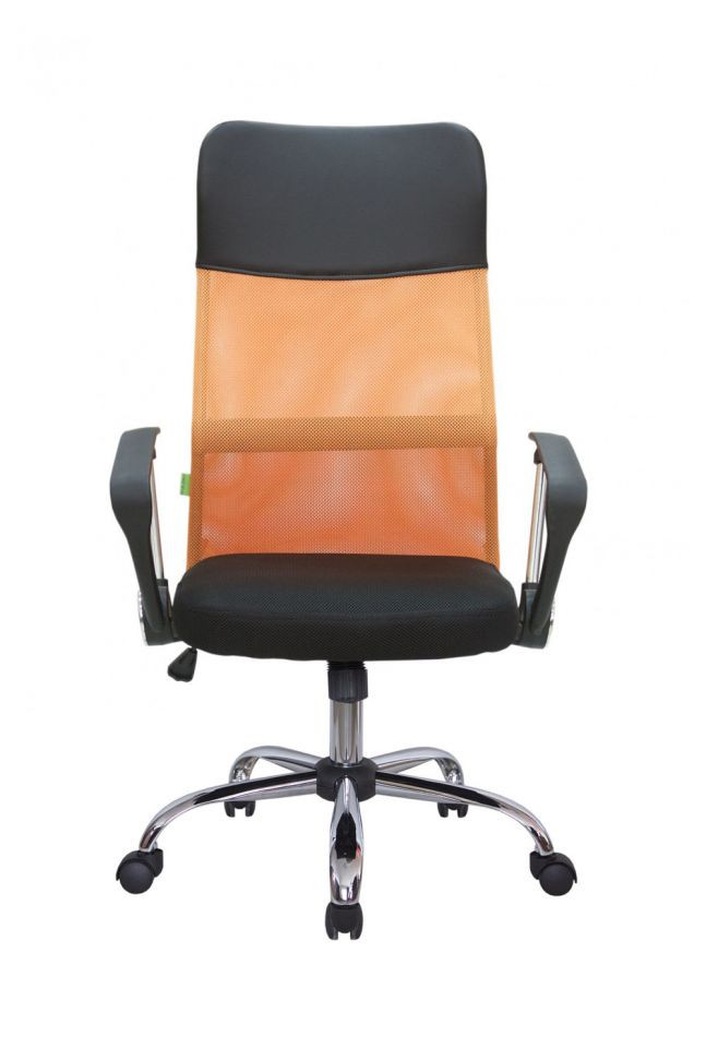 Кресло Smart RCH 8074 Чёрная ткань/Оранжевая сетка (DW-05)