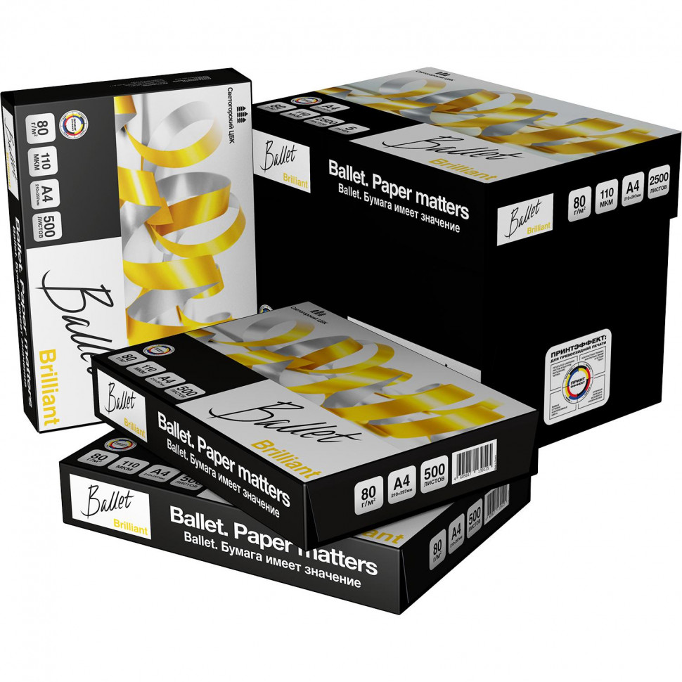 Бумага Ballet Brilliant (А4, марка А, 80 г/кв.м, 500 л) СПб