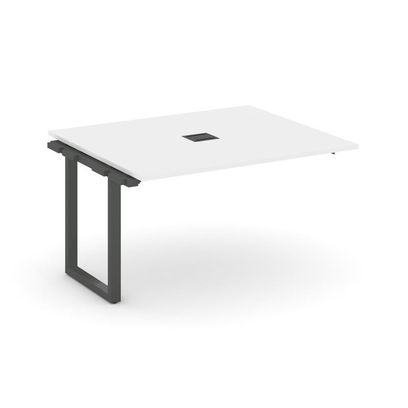 Style Project Проходной наб. элем. перег. стола SN-59O.NSPRG-033 Белый/Металл Антрацит 1380*1180*750