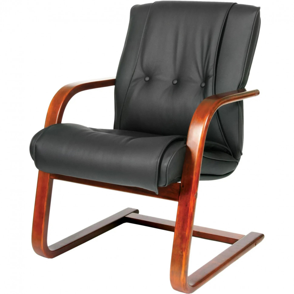 Конференц-кресло VT_Chairman 653V черная нат.кожа/экокожа