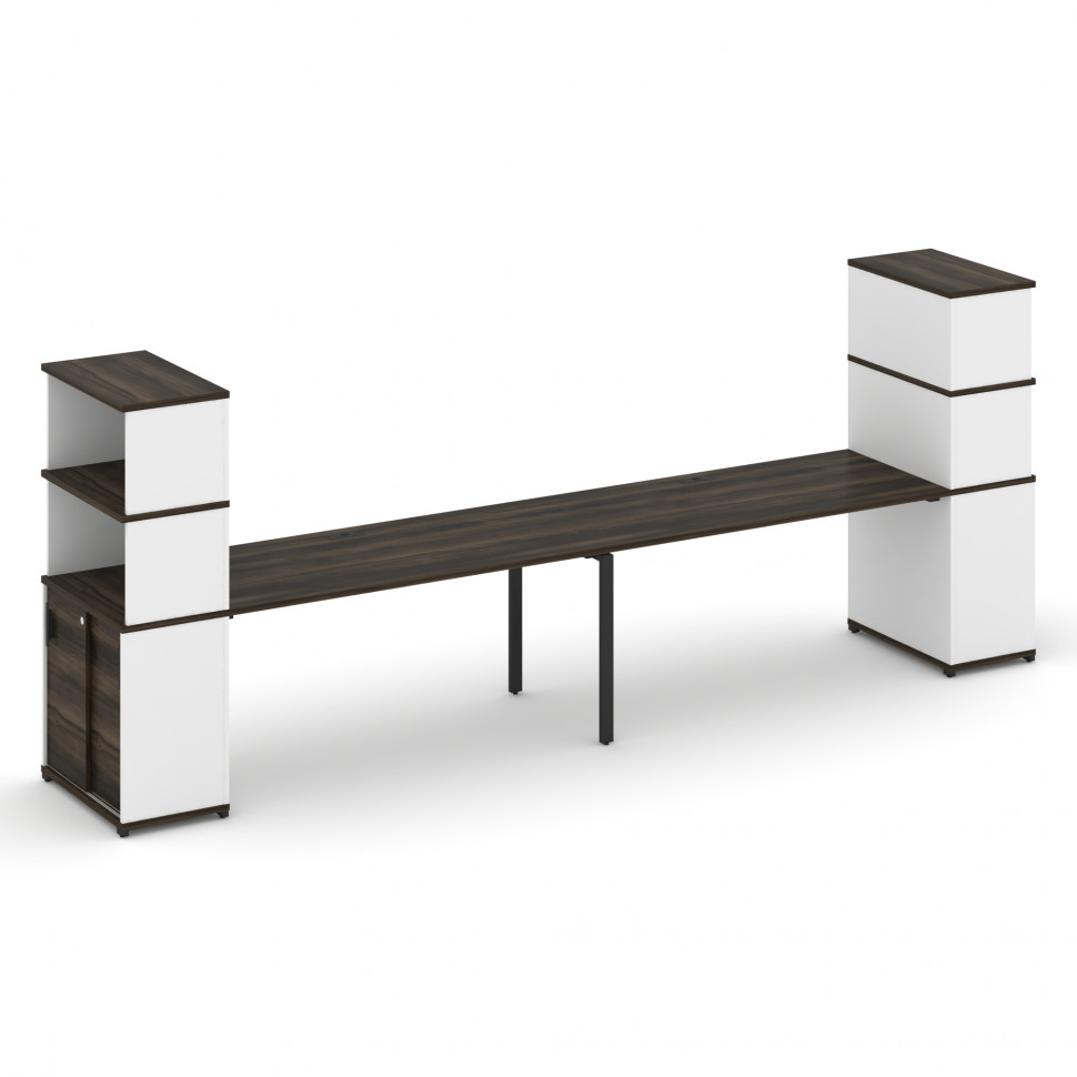 Concept Рабочая станция с опорными шкафом-купе с надставкой выс. CN.ORS-244 B Дуб Мали/Белый Бриллиа Concept Рабочая станция с опорными шкафом-купе с надставкой выс. CN.ORS-244 B Дуб Мали/Белый Бриллиа