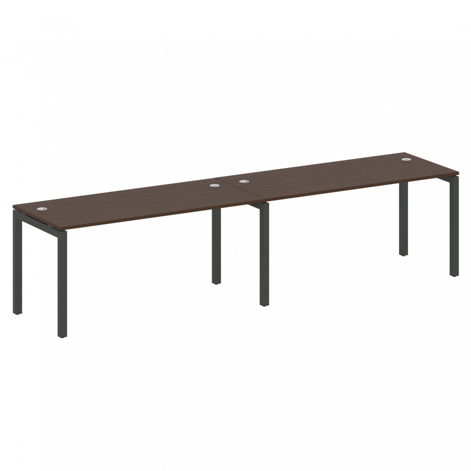 Metal System Quattro Рабочая станция на 2 места на П-образном м/к 50БП.СМ-2.4 Венге Цаво/Металл Антр