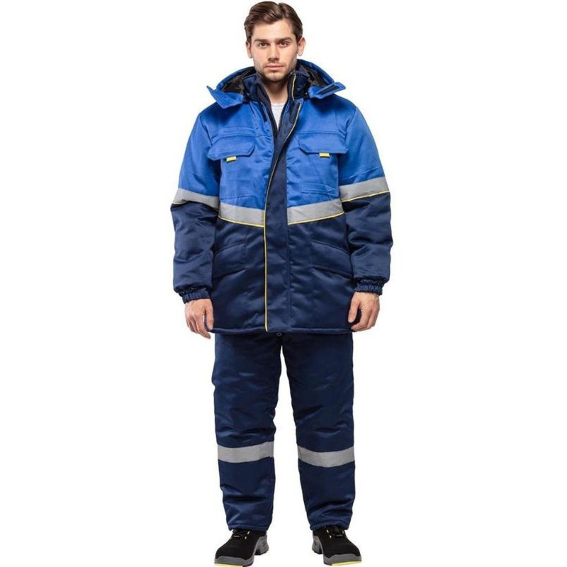 Костюм рабочий зимний муж з43-КБР вас/син р.52-54/170-176 (серия З)