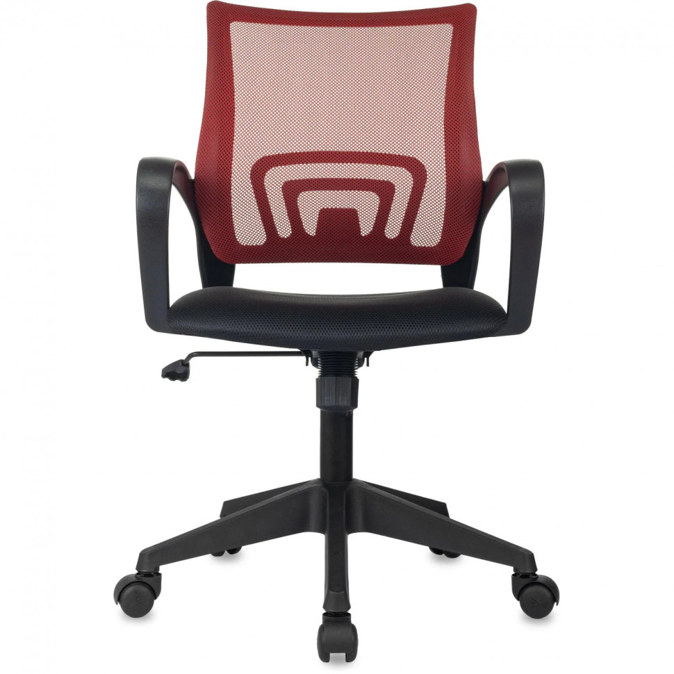 Кресло БР Комус Мебель EСhair 396 сетка/ткань,красный/черный,пластик