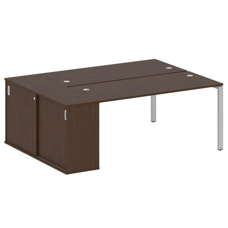 Metal System Рабочая станция с шкафом-купе на П-образном м/к БП.РС-СШК-1.4 Т Венге Цаво/Металл Серый Metal System Рабочая станция с шкафом-купе на П-образном м/к БП.РС-СШК-1.4 Т Венге Цаво/Металл Серый