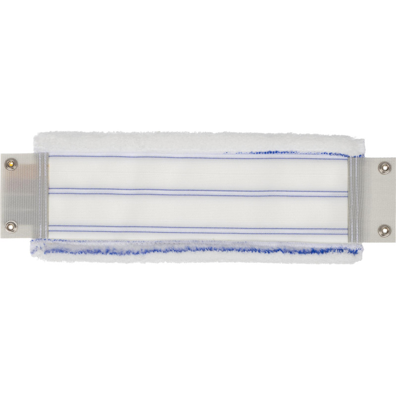 Насадка МОП плоский 34х10см микроф+мягк абраз кнопки бел с син полос MF2185