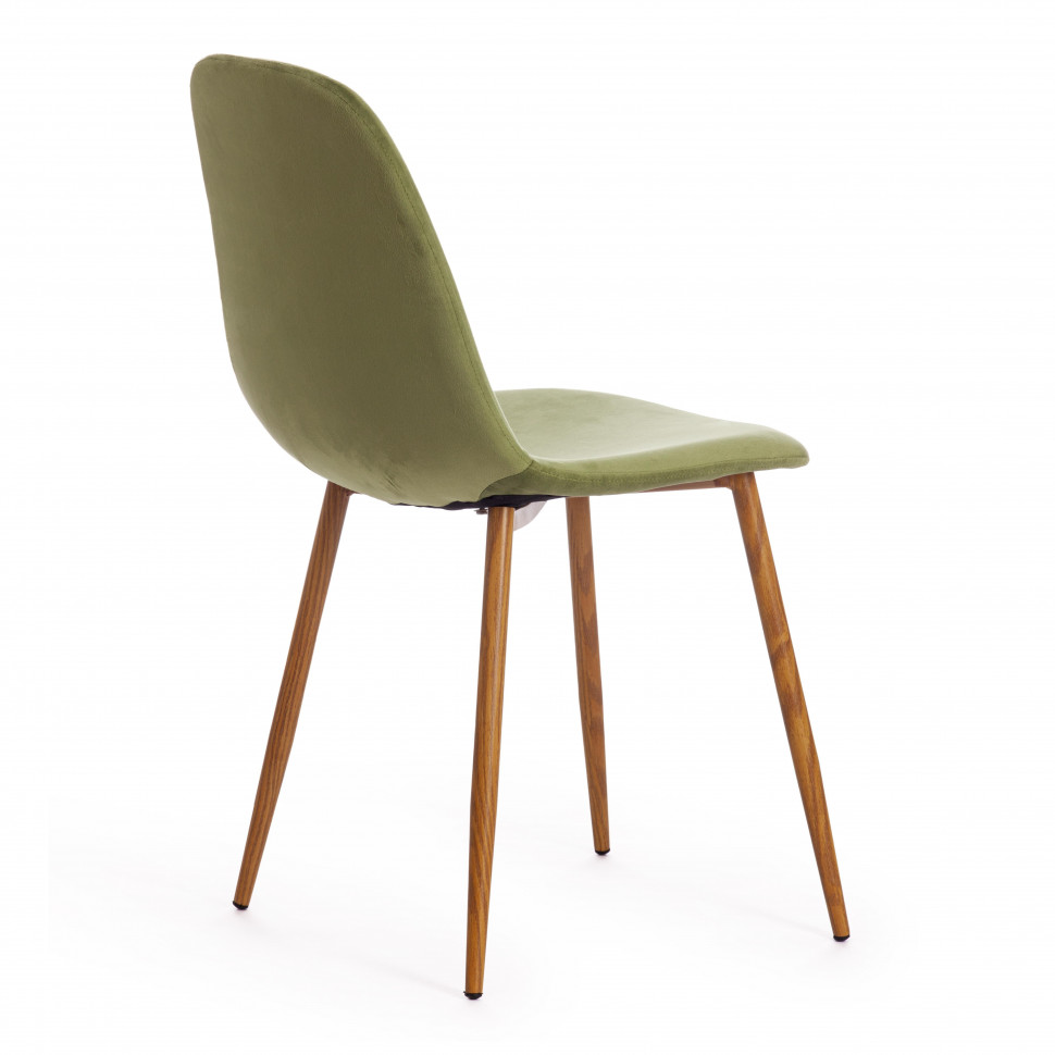 Стул BREEZE (mod. 4724) Велюр/металл , 44 х 53 х 87 см, Green (зеленый) HLR54 / натуральный