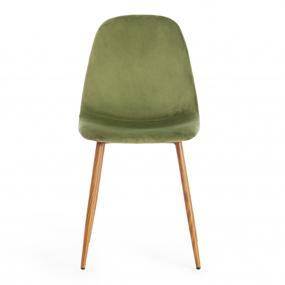 Стул BREEZE (mod. 4724) Велюр/металл , 44 х 53 х 87 см, Green (зеленый) HLR54 / натуральный