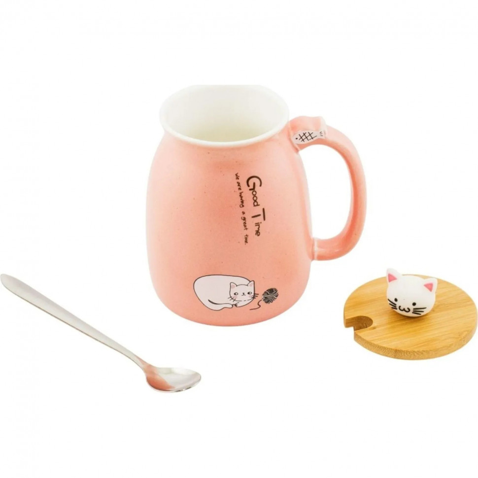 Кружка Котик с клубком №2  роз Эврика арт.99289