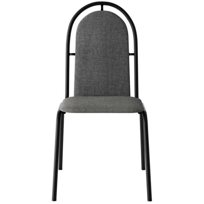 Стул UD_Селена (СМ-7/23) каркас черный, ткань серая Т-08