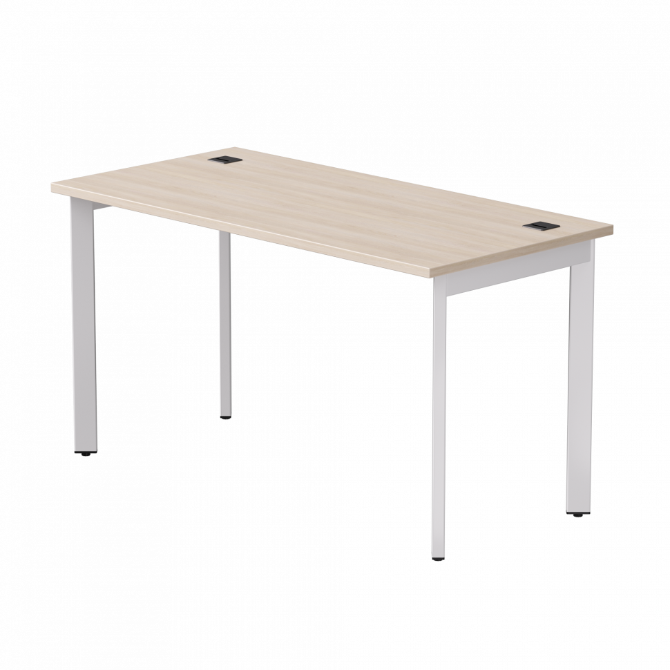 Стол прямой Everprof EVO (ЭВО) на металлокаркасе 1380х670х755 мм опоры 45гр Дуб Соната/Белый