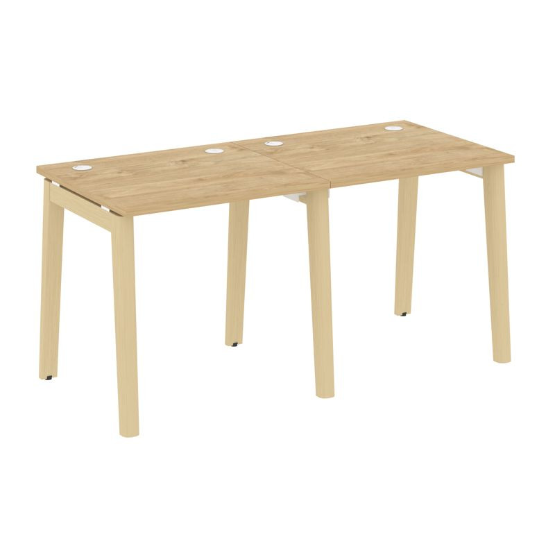 Onix Wood Рабочая станция OW.RS-2.0.7 Тиквуд Светлый/Дуб Светлый/Металл Белый 1560*720*750