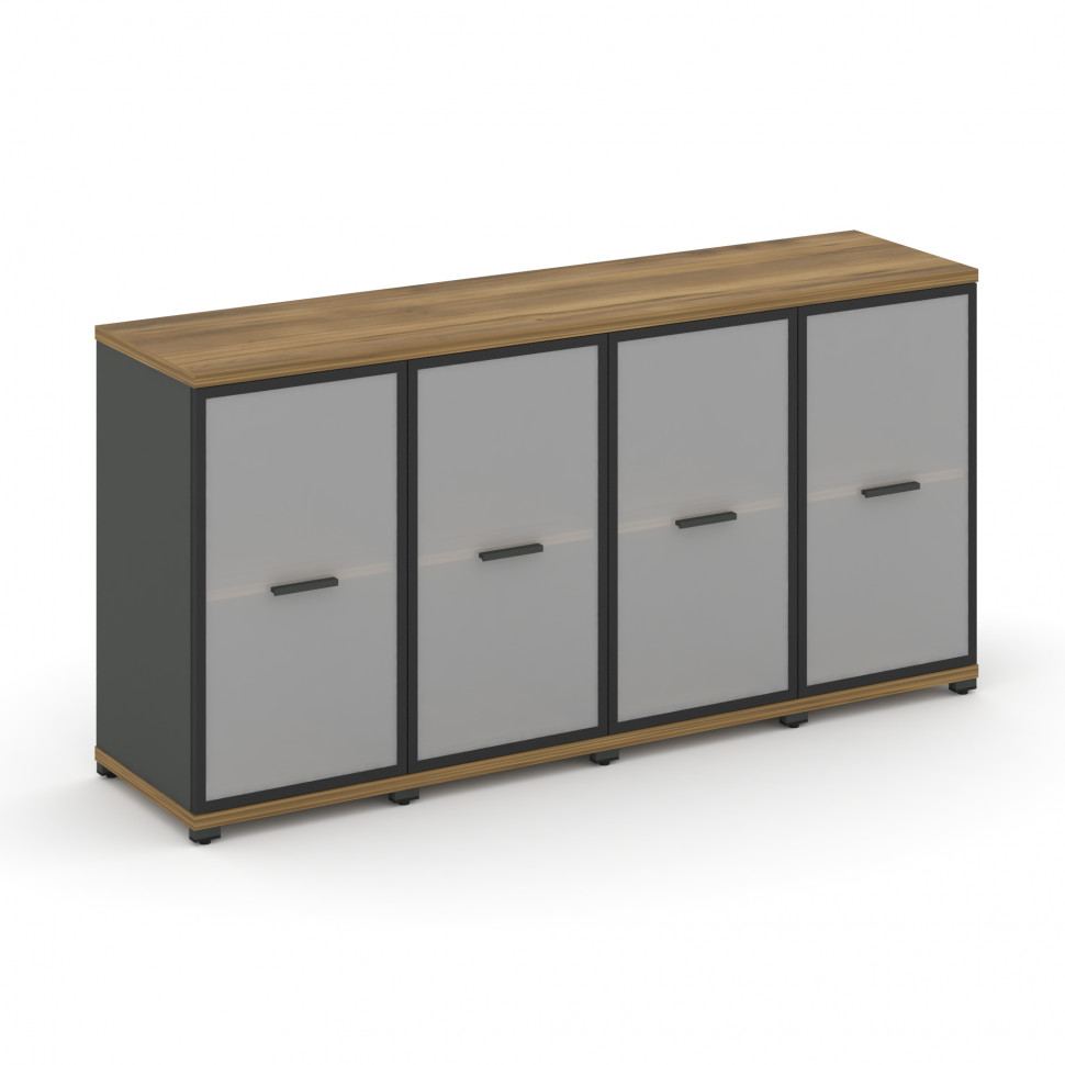 Concept Шкаф 4 узкие секции, 2 ниши CN.STU-243 RMB A Сандал Янтарный/Антрацит/Металл Антрацит/Сатин