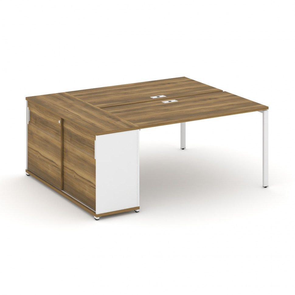 Concept Рабочая станция с опорным шкафом-купе CN.DRS-235 W Сандал Янтарный/Белый Бриллиант/Металл Бе Concept Рабочая станция с опорным шкафом-купе CN.DRS-235 W Сандал Янтарный/Белый Бриллиант/Металл Бе