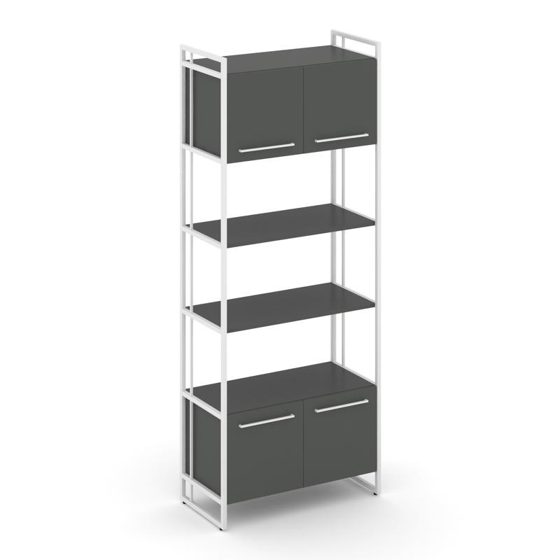 Rift Шкаф 5 ниш широкий RF.SS-54 Антрацит NEW/Металл Белый/Белый Ручки 798*396*2010