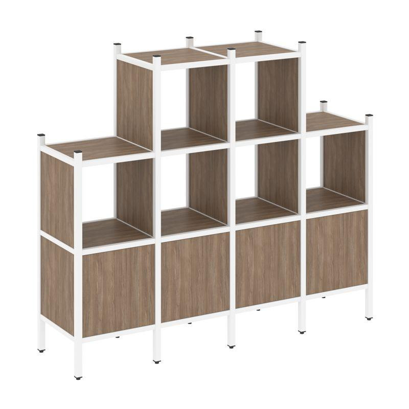 Loft Прямой стеллаж VR.L-16 Дуб Аризона/Металл Белый 1694*446*1458 Loft Прямой стеллаж VR.L-16 Дуб Аризона/Металл Белый 1694*446*1458