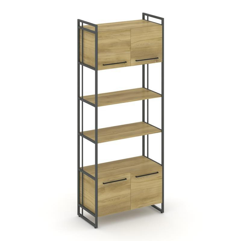 Rift Шкаф 5 ниш широкий RF.SS-54 Дуб Винченцо/Металл Антрацит/Черный Ручки 798*396*2010