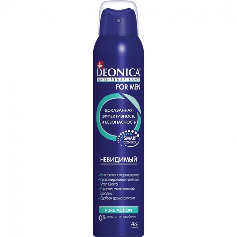 Дезодорант-антиперспирант DEONICA FOR MEN Невидимый, 200мл (спрей) (6)