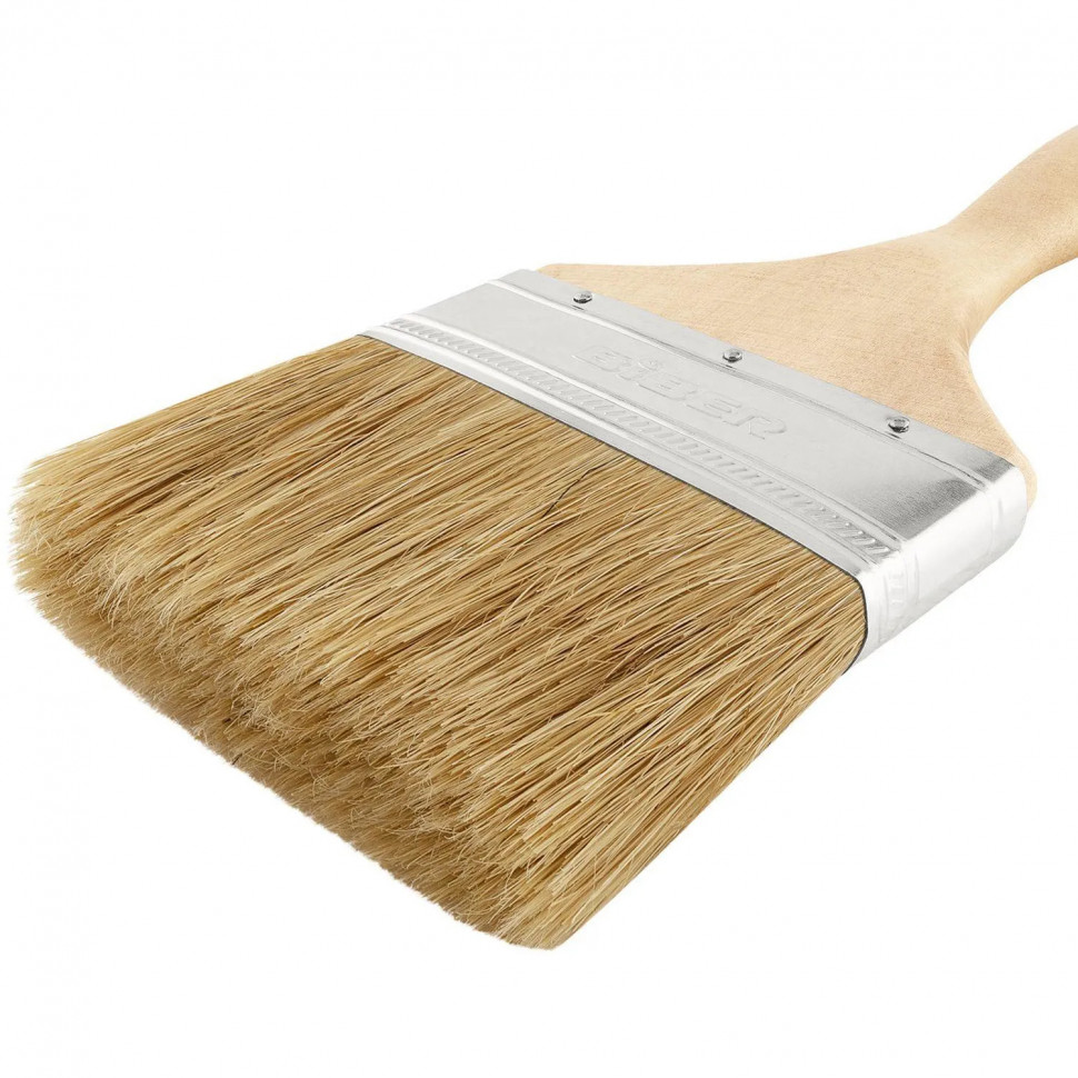 Кисть флейцевая БИБЕР 31137 Суприм натуральная щетина, 100 мм СПб