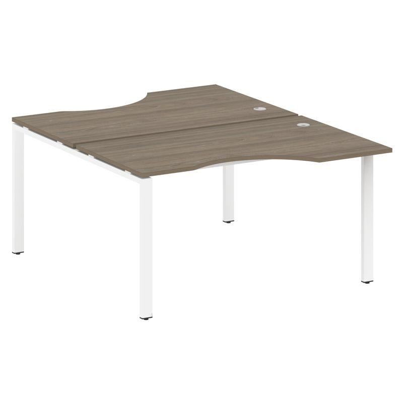 Metal System Рабочая станция криволинейная на П-образном м/к БП.РАС-СА-2.2 Вяз Благородный/Металл Бе