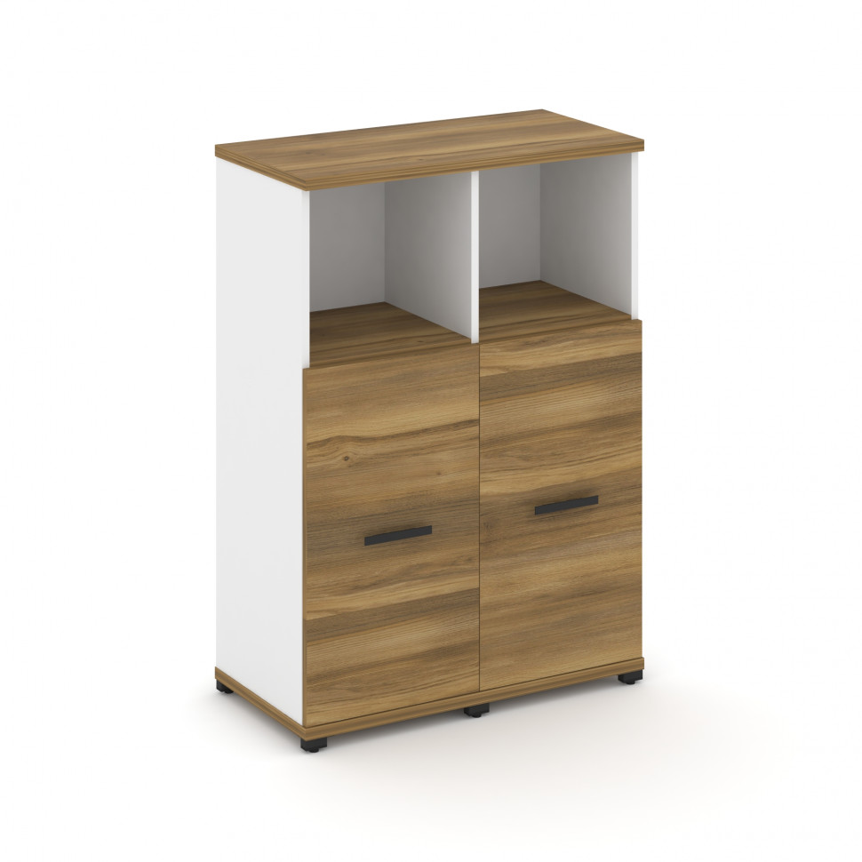 Concept Шкаф 2 узкие секции, 3 ниши CN.STU-323 B Сандал Янтарный/Белый Бриллиант/Металл Черный 836*4