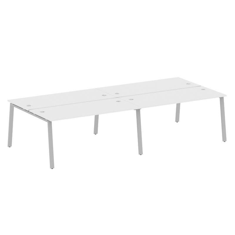 Metal System Рабочая станция на 4 места на А-образном м/к БА.СМ-4.4 Белый/Металл Серый 3200*1475*750 Metal System Рабочая станция на 4 места на А-образном м/к БА.СМ-4.4 Белый/Металл Серый 3200*1475*750